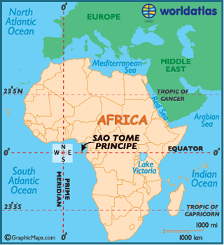 Map of Sao Tome & Principe